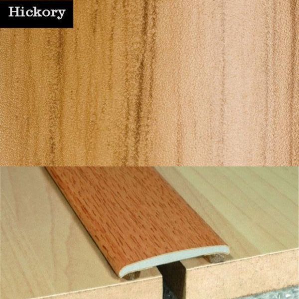 35mm Wide Flat Aluminium Wood Effect Door Threasholds Self Adhesive