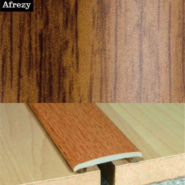 35mm Wide Flat Aluminium Wood Effect Door Threasholds Self Adhesive