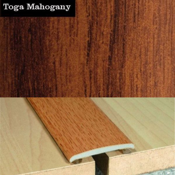 35mm Wide Flat Aluminium Wood Effect Door Threasholds Self Adhesive