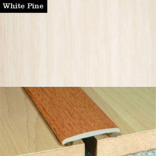 35mm Wide Flat Aluminium Wood Effect Door Threasholds Self Adhesive