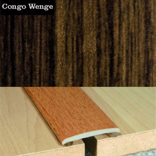 35mm Wide Flat Aluminium Wood Effect Door Threasholds Self Adhesive