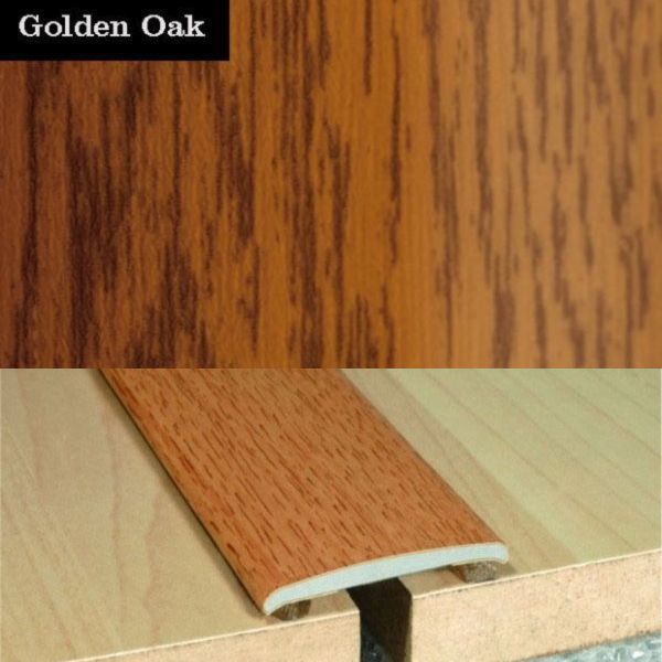 35mm Wide Flat Aluminium Wood Effect Door Threasholds Self Adhesive