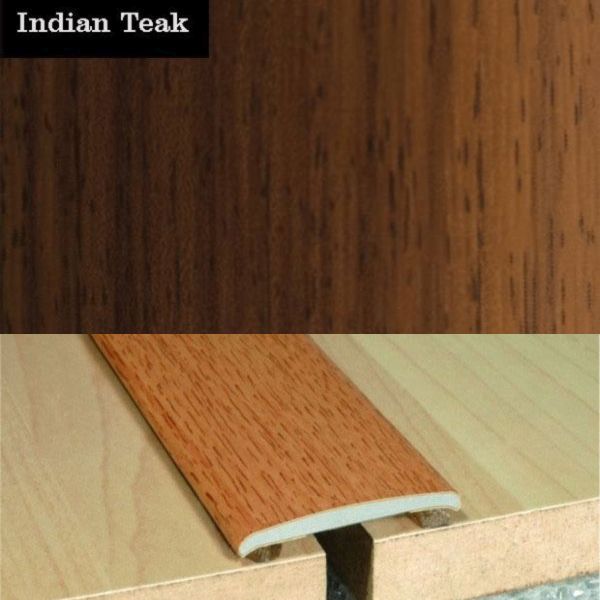 35mm Wide Flat Aluminium Wood Effect Door Threasholds Self Adhesive