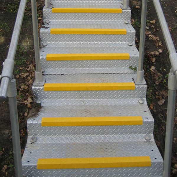 Heavy Duty 70mm x 55mm Stair Nosing Cover GRP Anti-Slip Solution