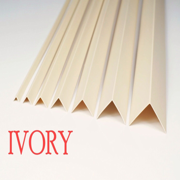 Ivory 1m Long Plastic PVC Corner 90 Degree Angle Trim With 1m Length 