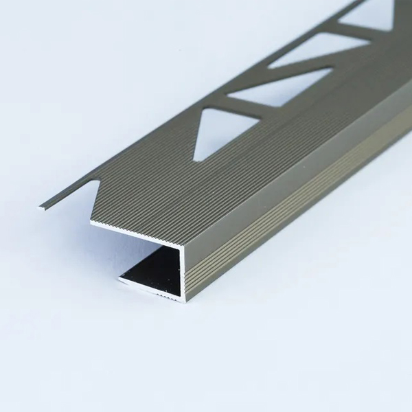 Aluminium 8mm Wood Effect Edging Trim Threshold Door Stops For Flooring