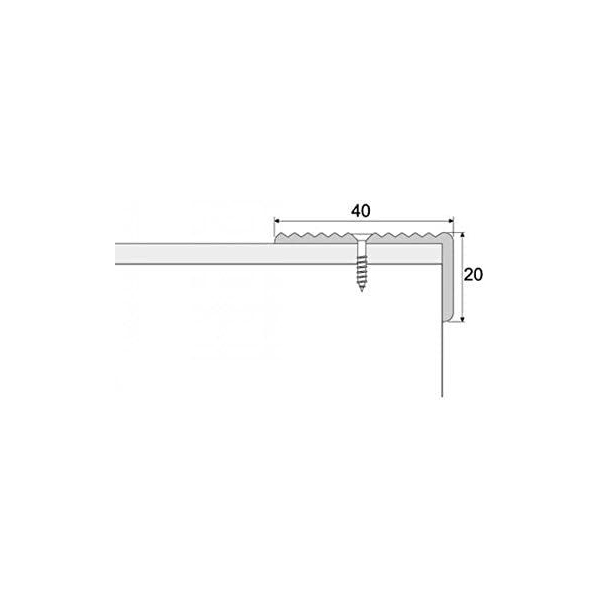 Non Slip Anodised Aluminium Stair Edge Nosing Trim