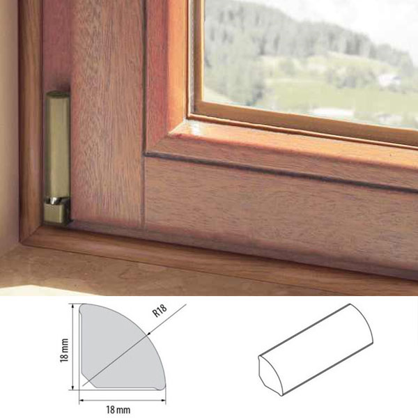 18mm Window Door Plastic uPVC Skirting Quadrant Trim