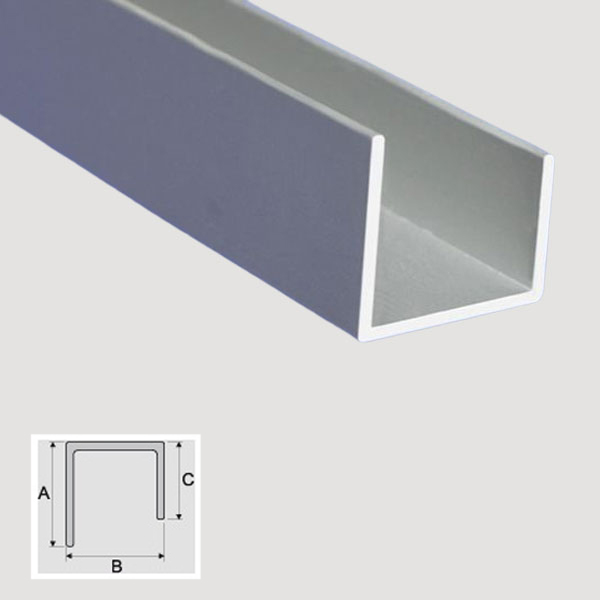 1m Aluminum Anodised C Profile Non-Equal Sided Channel C Shape Section Bar