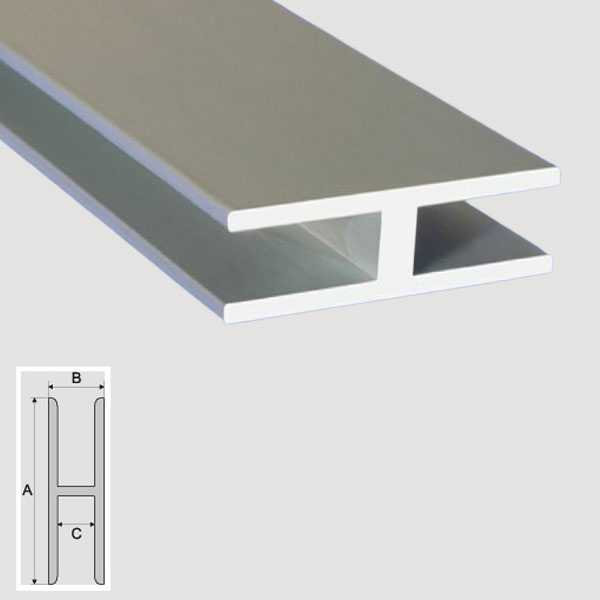 1m Aluminum Anodised H Profile Channel H Shape Section Bar