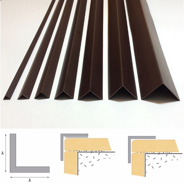 1m Brown Plastic PVC Corner 90 Degree Angle Trim