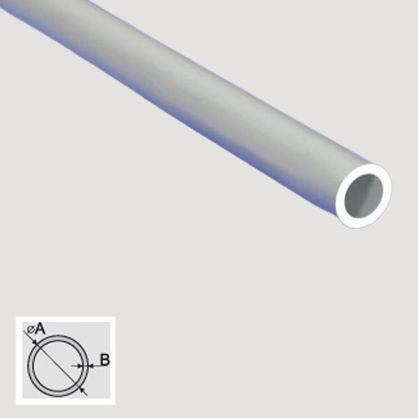 1m Silver Aluminum Anodised Round Pipe