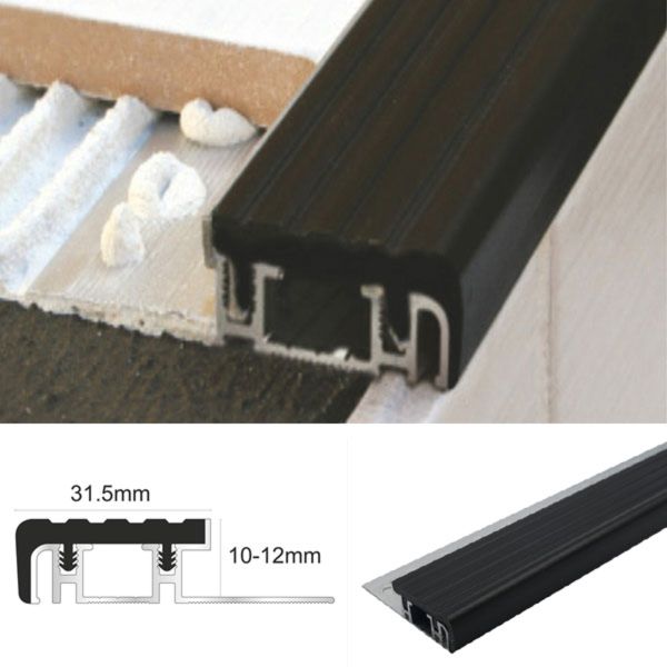 Aluminium Stair Nosing Edge Trim Step Nose Edging Nosings For Tiles And Stone