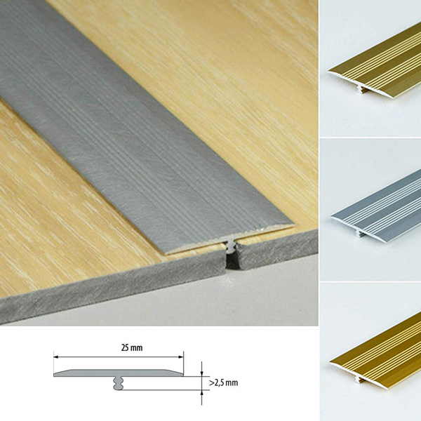 25mm T Profile Transition Trim for LVT Floor Aluminium Door Bars Threshold