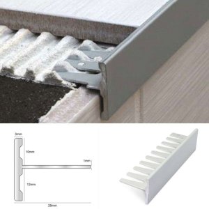 Aluminium Stair Nosing Formable 2 In 1 for Step Edges