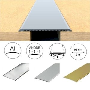 30mm Anodised Aluminium Door Floor Bar Edge Trim Threshold Self Adhesive