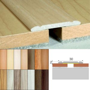 30mm Wide Aluminium Wood Effect Door Threashold Self Adhesive Door Floor Trim