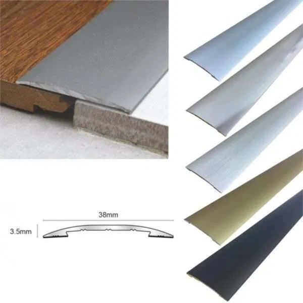 38mm Wide Euro Cover Strip Wood Vinyl Tile Door Bar Threshold Trim Self Adhesive