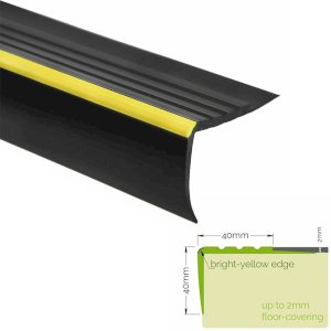 40mm Warning Rubber Angle Anti Slip Stair Nosing