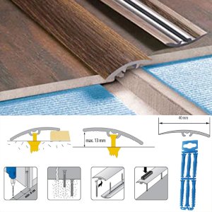 40mm Wide Wood Effect Door Edging Floor Trim Threshold Self-Adhesive