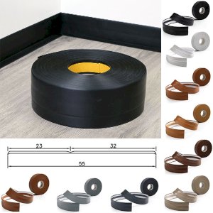 5m Long PVC Flexible Skirting Board Strip Self Adhesive For Floor Wall Joint