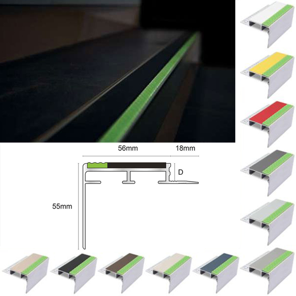 Aluminator Slimline Tile In Stair Nosing For 10mm Flooring