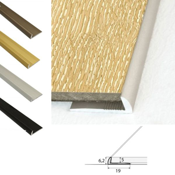 19mm Door Thresholds LVT Edging Profile Threshold For 5mm Flooring