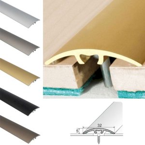 32mm Wide Aluminium Door Thresholds for Wooden & Laminate Floor