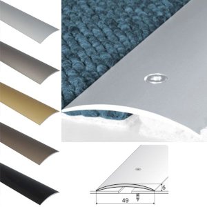 49mm Wide Aluminum Door Floor Trim For Connecting Wooden Or Carpet Floors