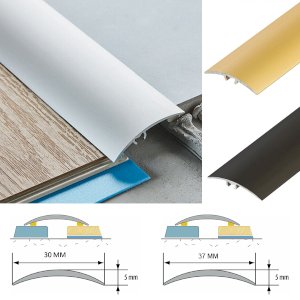 Anodised Aluminium Door Floor Bar Edge Trim Threshold Self Adhesive