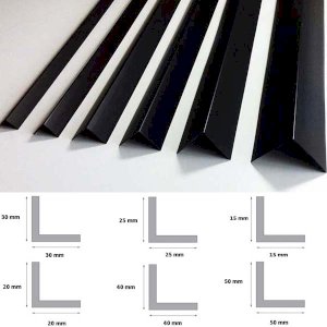 Black Plastic 2.5m Long PVC Corner 90 Degree Angle Trim 