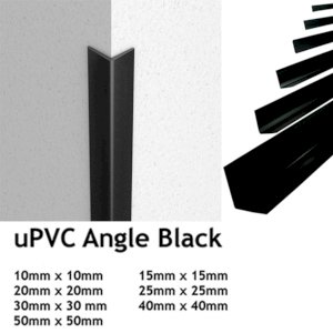 2.9m Long Black Plastic PVC Corner 90 Degree Angle Trim