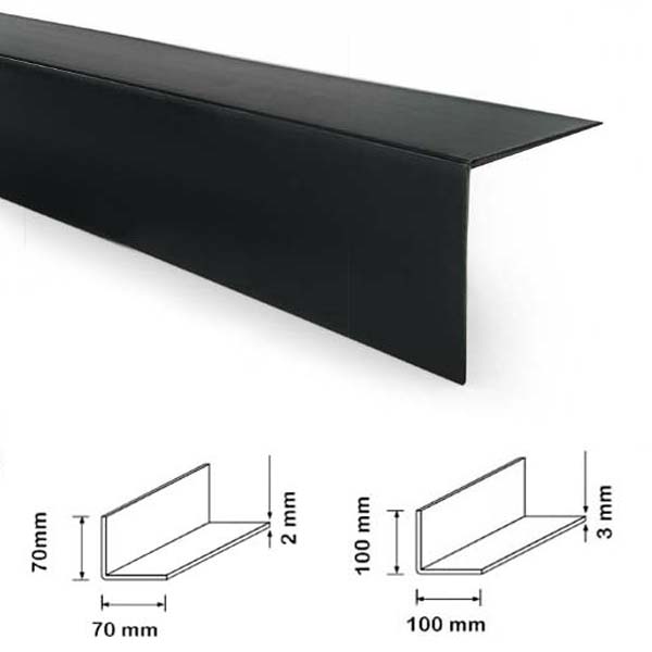 Black PVC 2.44m Long Plastic Corner 90 Degree Angle Trim