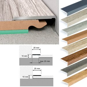 Laminate Floor Edge Profile Trims Door Threshold 1m Long