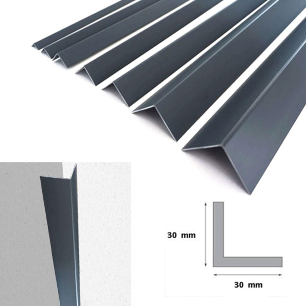 1m & 2.5m Long Plastic PVC Corner 90 Angle Wall Guard Edge Protector