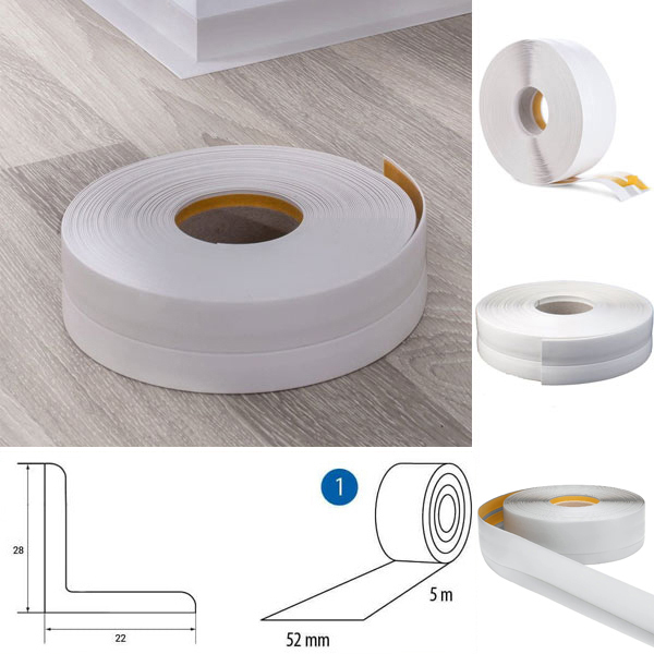 Self Adhesive PVC Flexible Skirting Board Transition Wall Caulk Strip