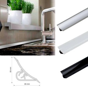 Splashback Worktop Profile Strip Edging Trim Kitchen Seal