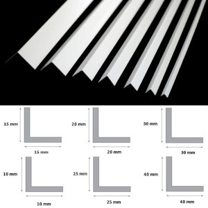 White Plastic Pvc Corner 90 Degree Angle Trim - 1m Long