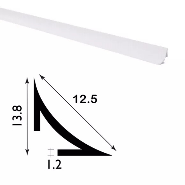 PVC 1m Long Durable Moulding Plastic Scotia Trim For All Flooring