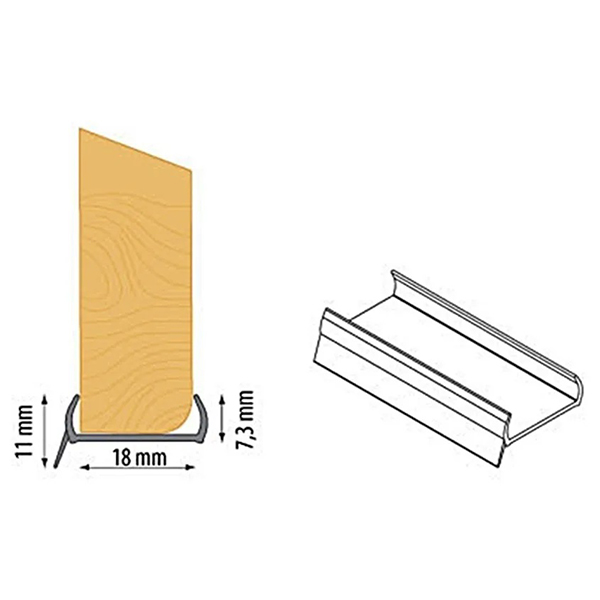 PVC 1 Metre Plinth Sealing Strip MDF Kickboard Panel Protecting the Bottom of Furniture