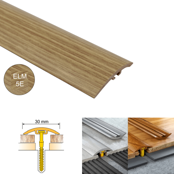 PVC Door Floor Trim 30mm Wide for Wooden, Laminate, Carpet, Vinyl or Tiled Floors