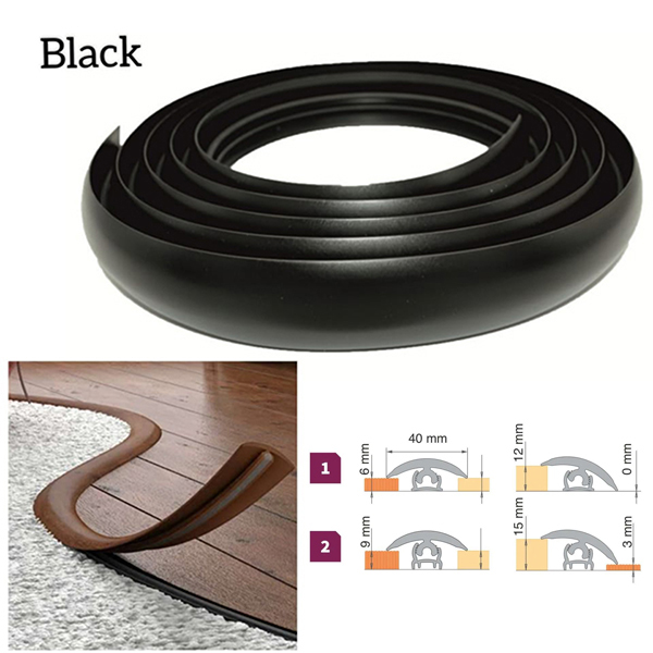 40mm Wide PVC Flexible Flooring Transition Profile Door Threshold