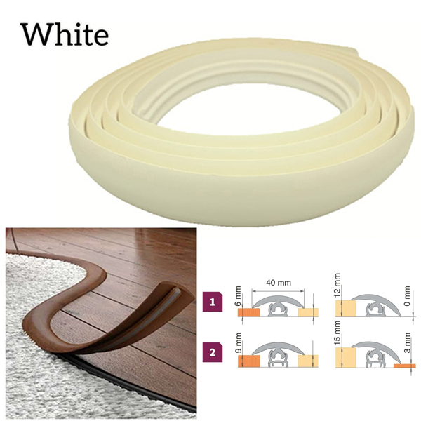 40mm Wide PVC Flexible Flooring Transition Profile Door Threshold