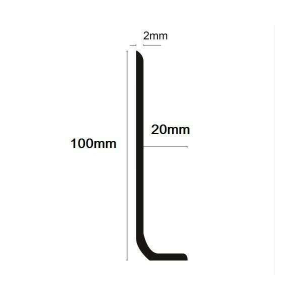 15m Long PVC Flexible Sit On Skirting Board PVC Angle