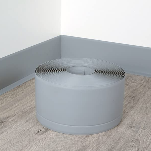 10m Long PVC Flexible Skirting Board Roll for Floors & Walls