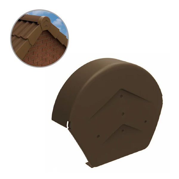 Dry Verge Round Ridge End Roof Kit 