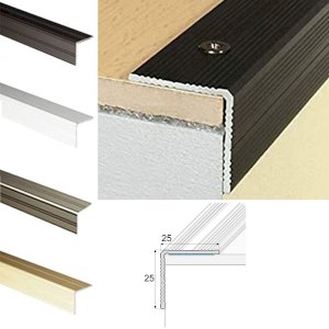 Self Adhesive Aluminium Anodised Anti Slip Stair Nosing Edge Trim 