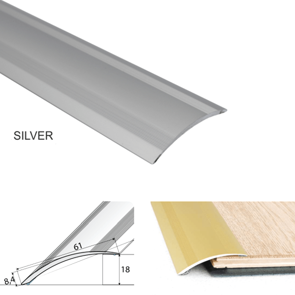 Self Adhesive Aluminium Door Floor Trim, Vinyl or Tiled Floors Door Thresholds