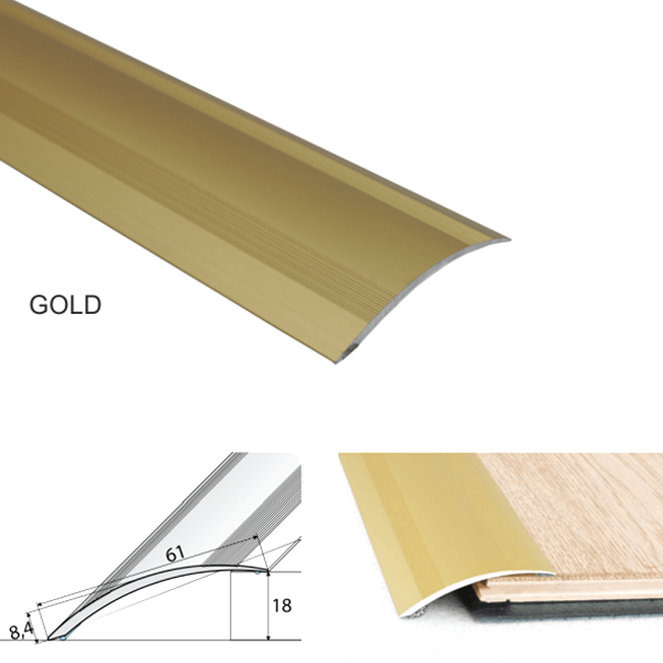 Self Adhesive Aluminium Door Floor Trim, Vinyl or Tiled Floors Door Thresholds