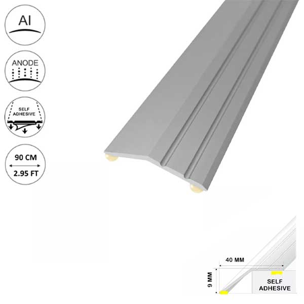 Self Adhesive Aluminium Door Floor Trim For Laminate Surfaces